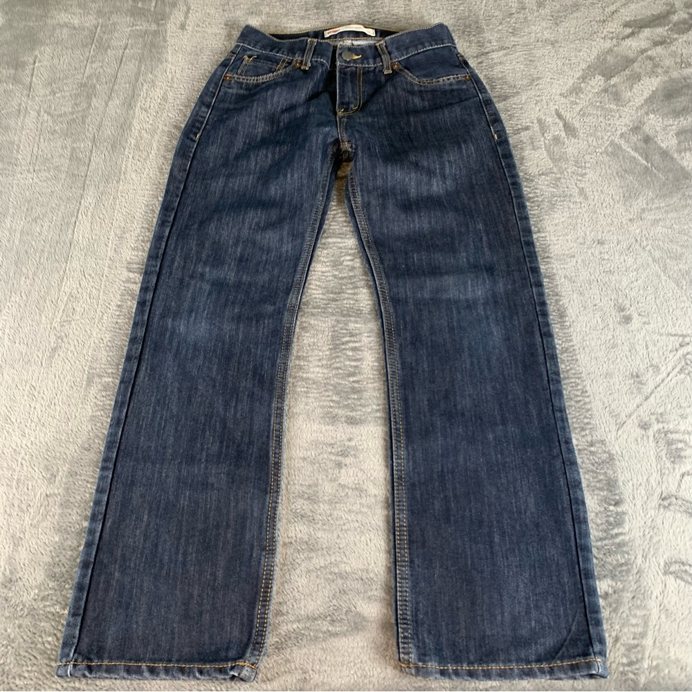 Levi‎ Strauss 514 Youth Boys Blue Jeans Straight Leg Denim Size 14 Reg 27x 27